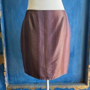 Actuate Alberto Makali Iridescent Copper Pink Pencil Skirt